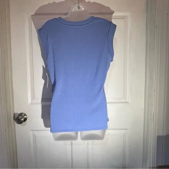 9West cornflower blue blouse, women's Large​​​​​​​ - Picture 10 of 12